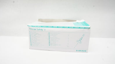 Braun 4251128-02 Introcan Safety 3 Closed IV Cath. 22G x 1inch - Box of 26